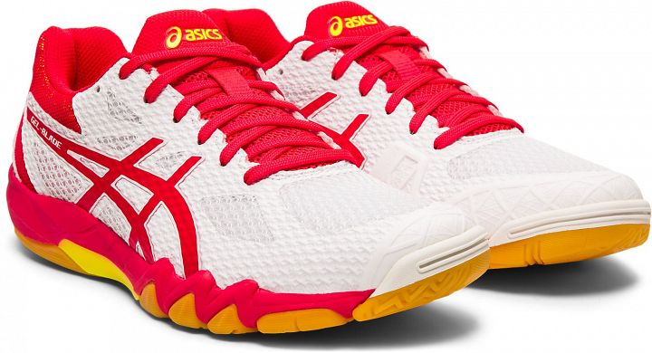 ASICS Gel-Blade 7 White / Laser Pink